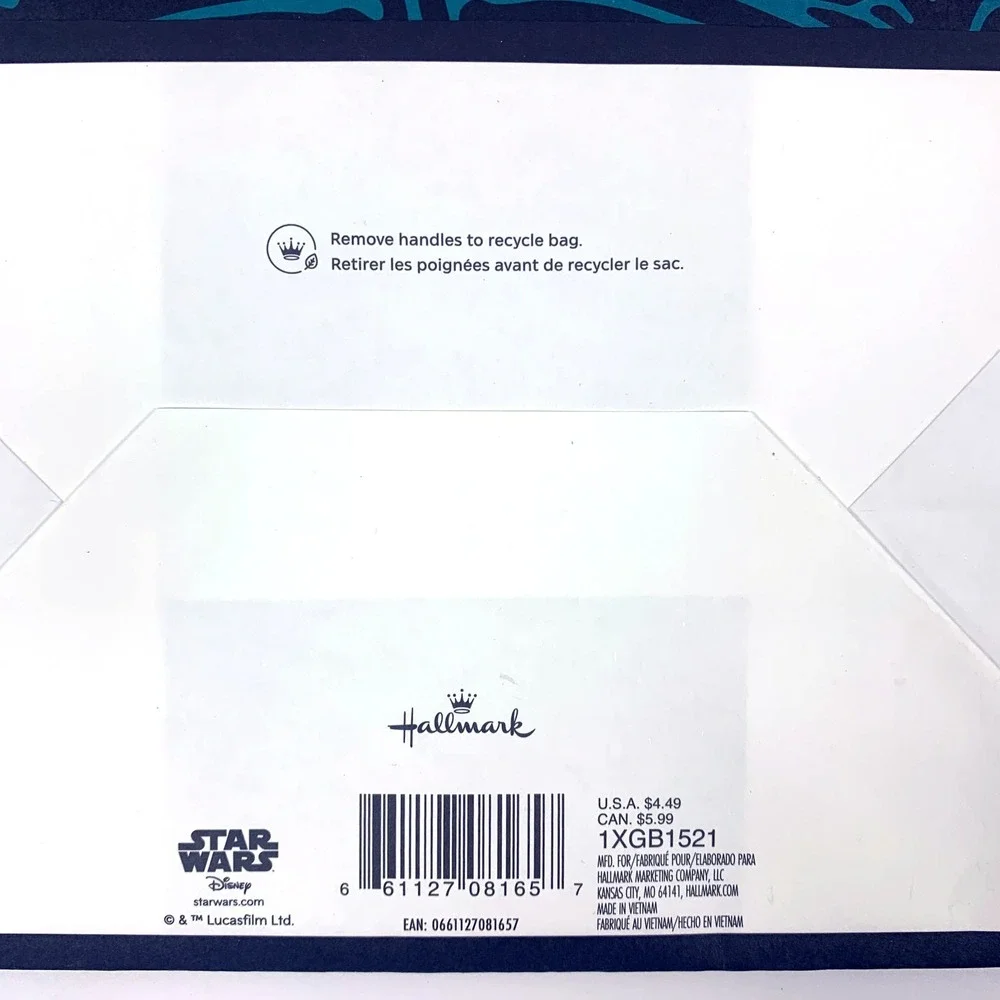 Hallmark Star Wars Paper Gift Bag‎ Darth Vader Merry Sithmas Death Star Holiday